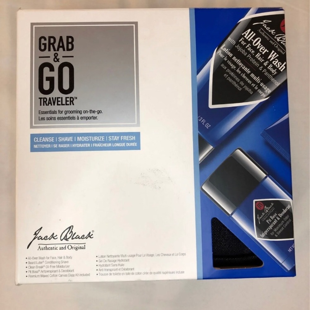 NIB Jack Black Grab & Go Skincare Kit for Men